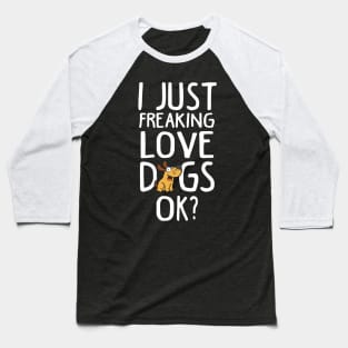 Love Dogs Funny Dog Lover Gift Baseball T-Shirt